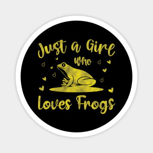 Just A Girl Who Loves Frogs Foggy Green Magnet